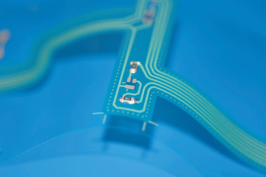Flexible conductive adhesive is used for FlexPCBs