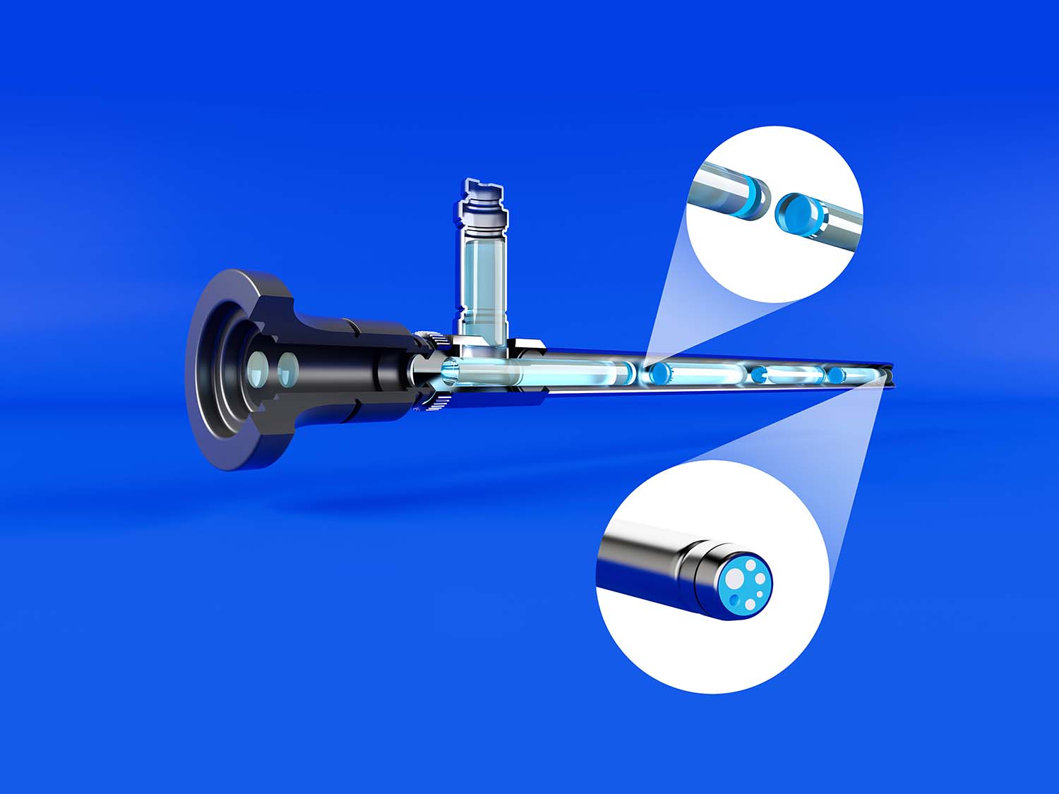 Endoscope with bonded lenses